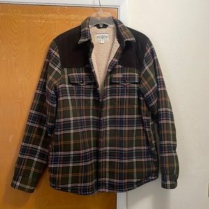 Lined flannel shirt jacket